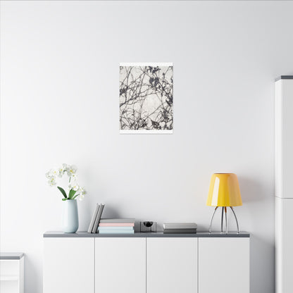 Winter Shadow Play Japanese Pattern Canvas Art | Elegant Decor