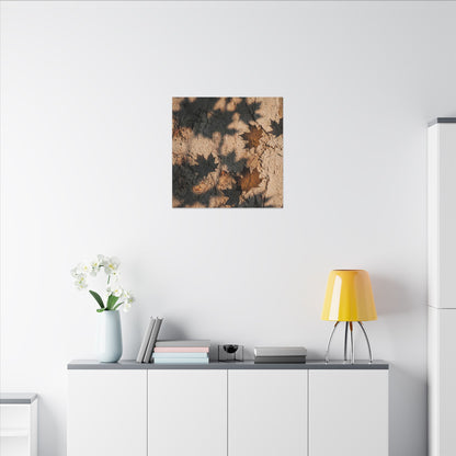 Cozy Shadow Play Canvas Art - Texture Japandi