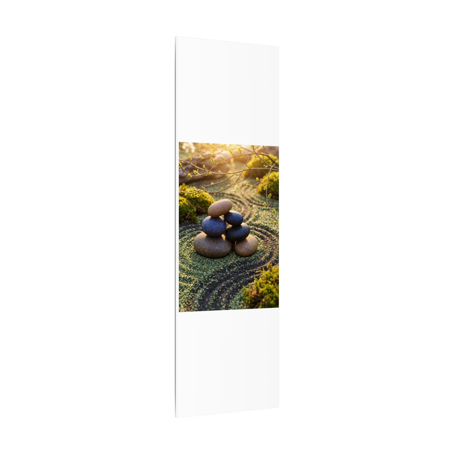 Zen River Stones in Golden Hour | Karesansui Canvas Art