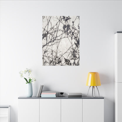 Winter Shadow Play Japanese Pattern Canvas Art | Elegant Decor