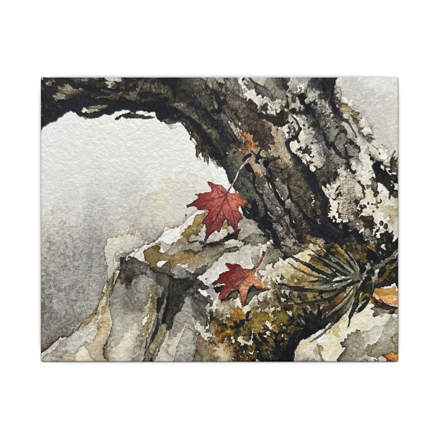 Pine Tree Autumn Canvas Art | Japandi Earthy Design