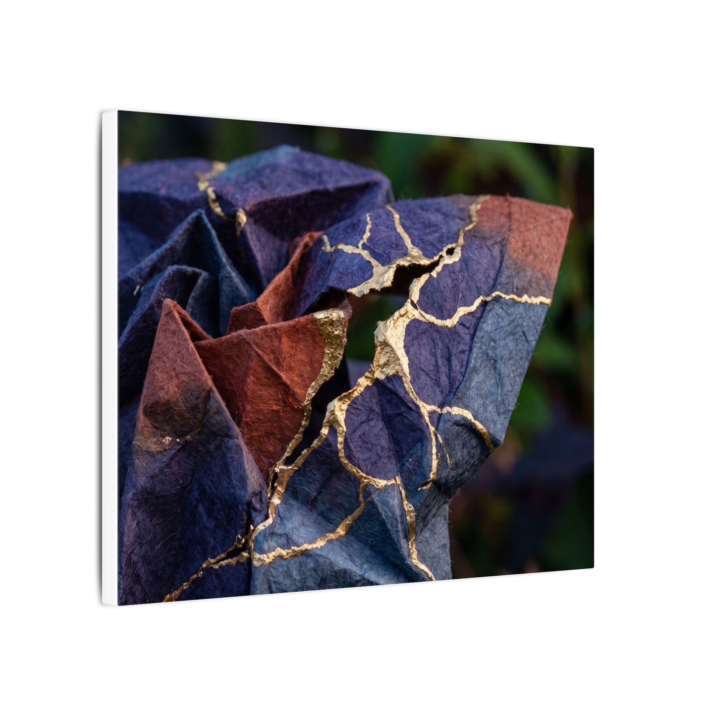 Philosophical Paper Fold Canvas Art - Gold Vein Kintsugi