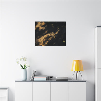 Moody Shadow Play Canvas Art - Moody Minimal Dark Japandi
