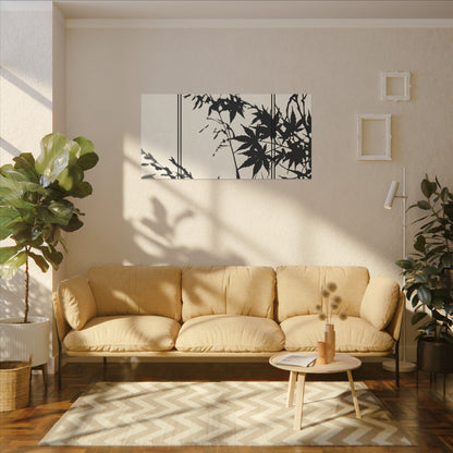 Shoji Screen Canvas Art | Summer Japandi Minimal Line Art