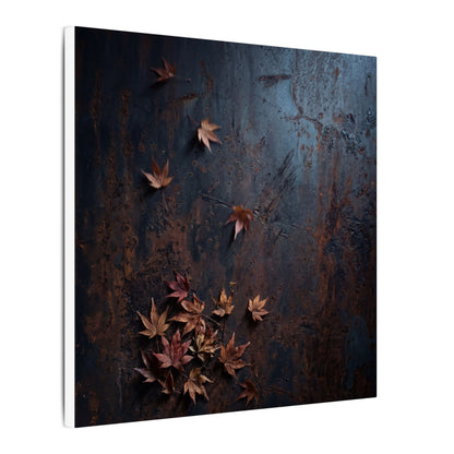 Moonlight Rust Patina Canvas Art - Dark Japandi Mono No Aware