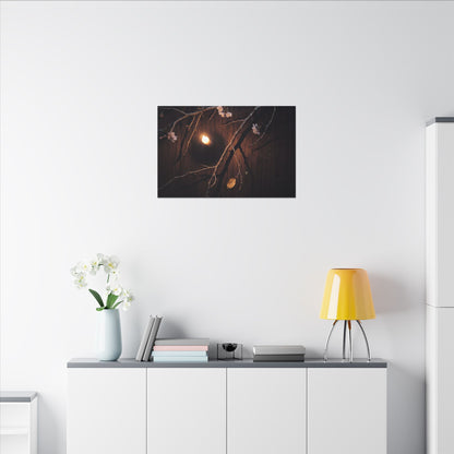 Datsuzoku Cherry Blossom Canvas Art - Dark Japandi Moody Minimal