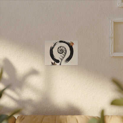 Fern Unfurling Autumn Canvas Art | Zen Peaceful Design