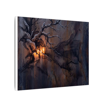 Winter Rust Patina Charcoal Ink Canvas Art | Atmospheric Decor