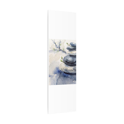 River Stones Watercolor Canvas Art | Cozy Japandi Art