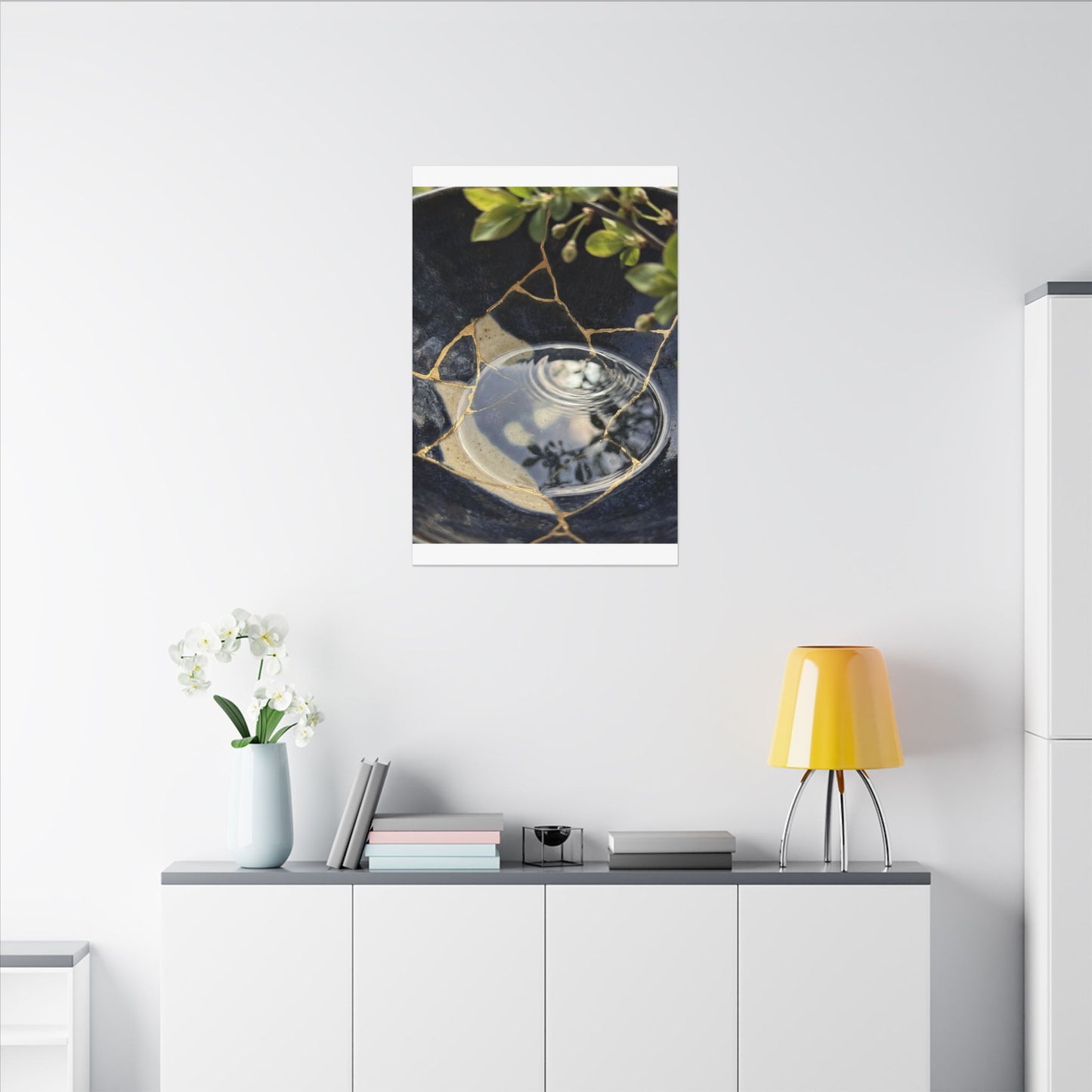 Water Ripple Spring Canvas Art | Kintsugi Beautiful Design