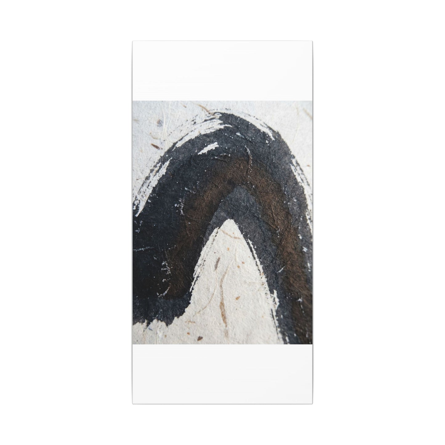 Moody Ink Brushstroke Canvas Art - Moody Minimal Dark Japandi