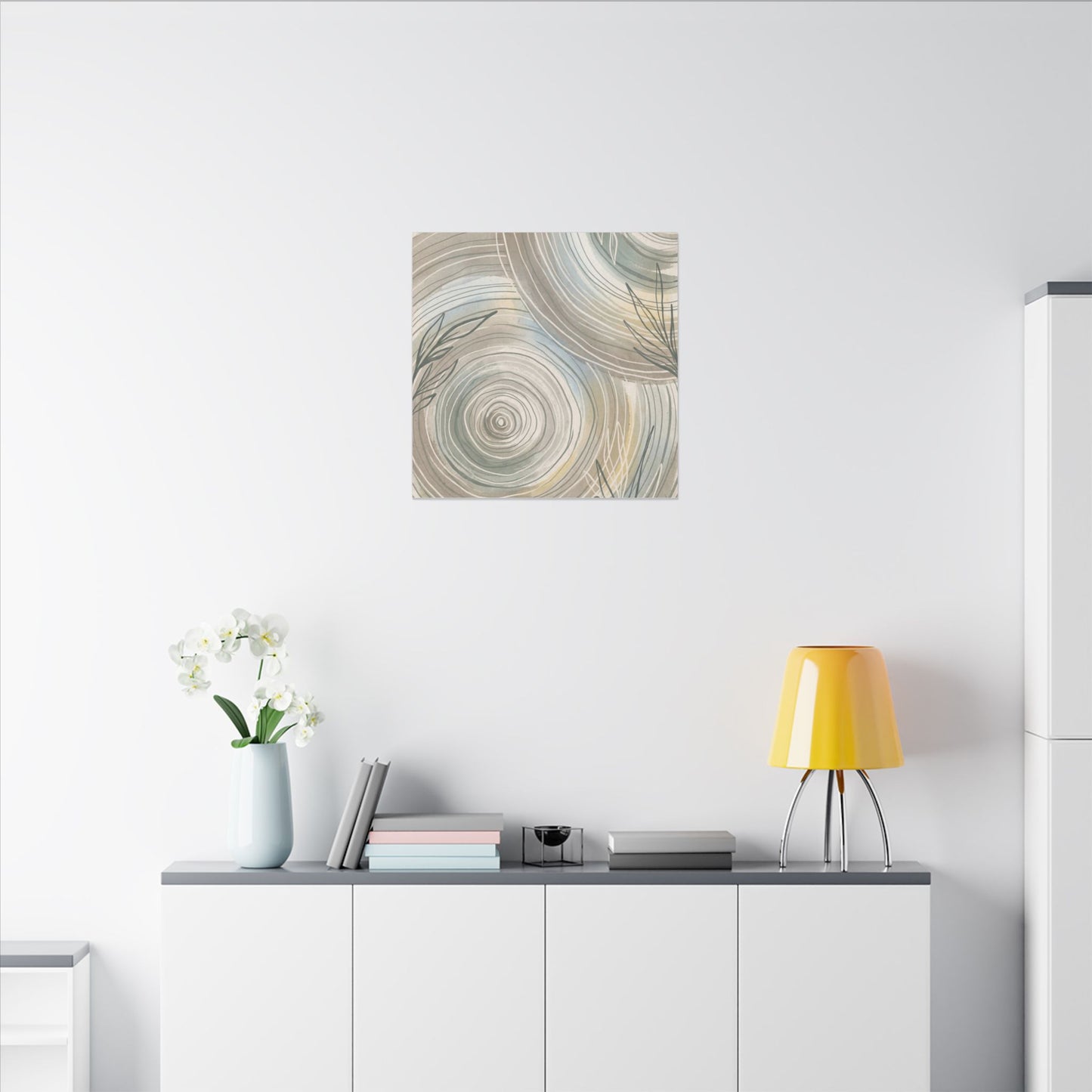 Kanso Water Ripple Canvas Art - Japandi Minimal Line