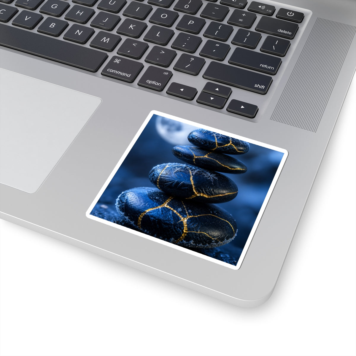 River Stones Sticker | Winter Kintsugi Gold Repair Art