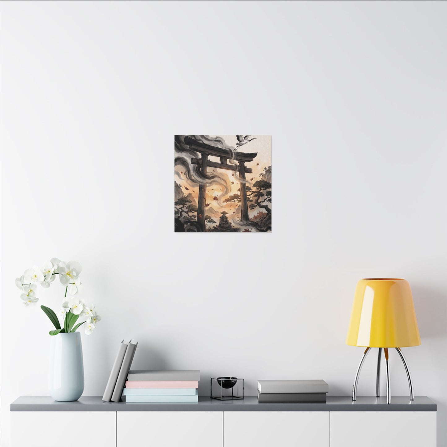 Torii Gate Ukiyo E Inspired Canvas Art | Serene Zen Art