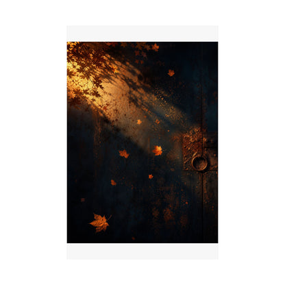 Rust Patina Wall Art Print | Autumn Dark Japandi Shadow Zen Art