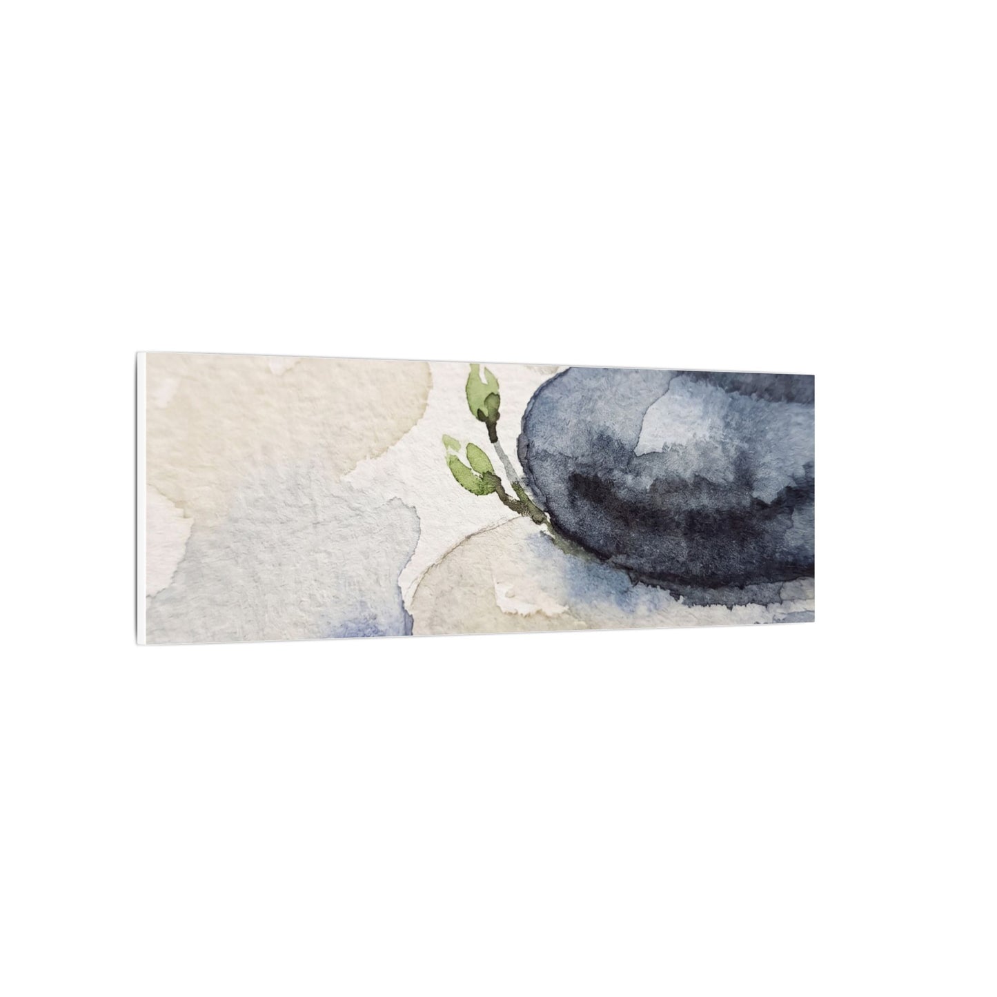 River Stones Watercolor Canvas Art | Cozy Japandi Art