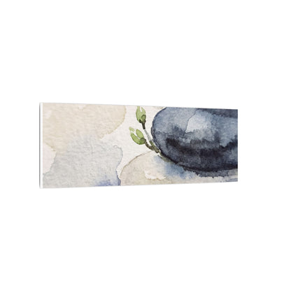 River Stones Watercolor Canvas Art | Cozy Japandi Art