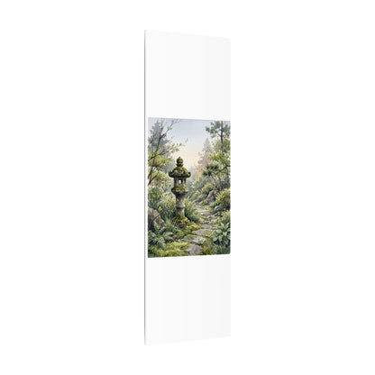 Neutral Stone Lantern Canvas Art - Watercolor Japandi