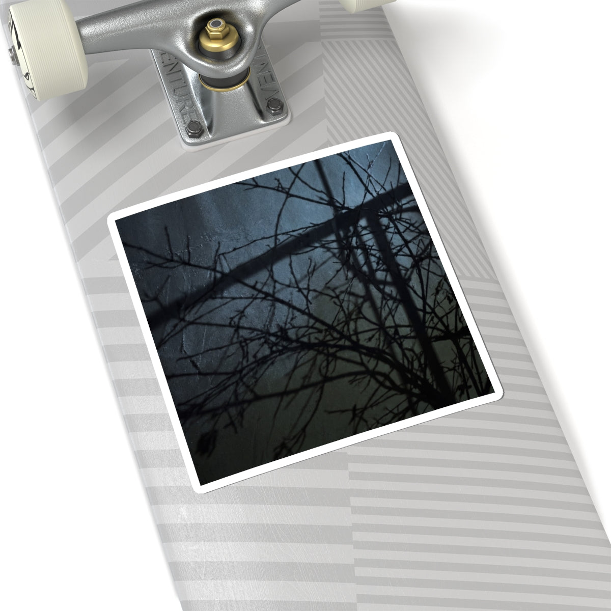 Dark Japandi Shadow Play in Moonlight | Moody Minimal Sticker