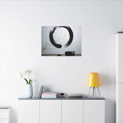Tea Ceremony Enso Canvas Art | Peaceful Zen Art