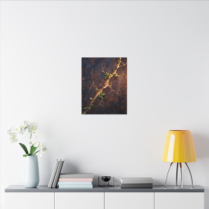 Rust Patina Spring Canvas Art | Kintsugi Resilient Design