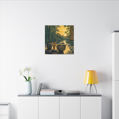Ma Tea Ceremony Canvas Art - Zen Ukiyo E Inspired