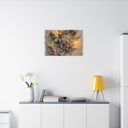 Dried Flowers Texture Canvas Art | Warm Japandi Art