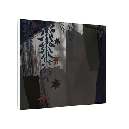 Wisteria Autumn Canvas Art | Dark Japandi Moody Design