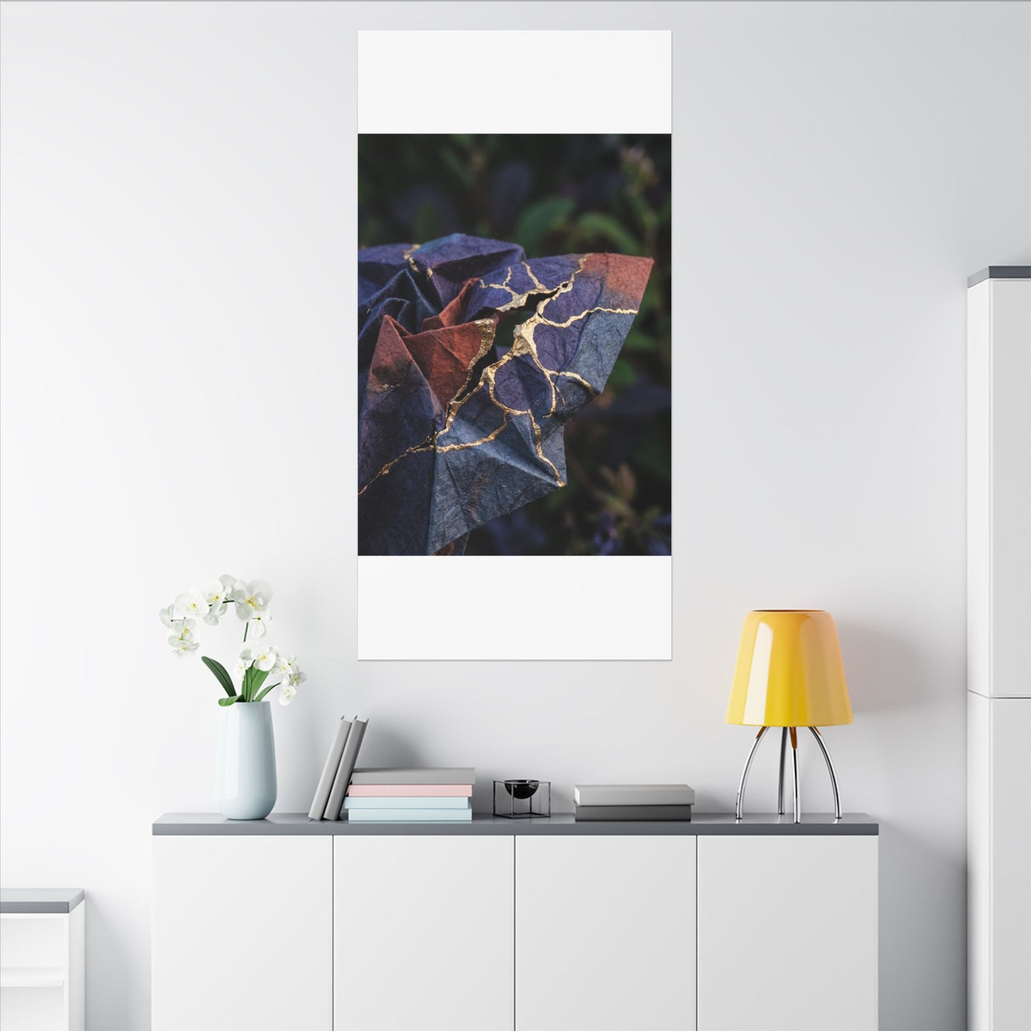 Philosophical Paper Fold Canvas Art - Gold Vein Kintsugi