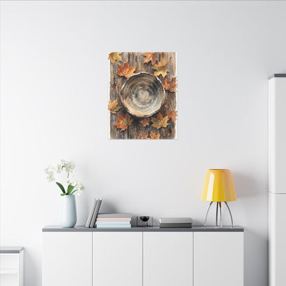 Ma Ceramic Bowl Canvas Art - Japandi Watercolor