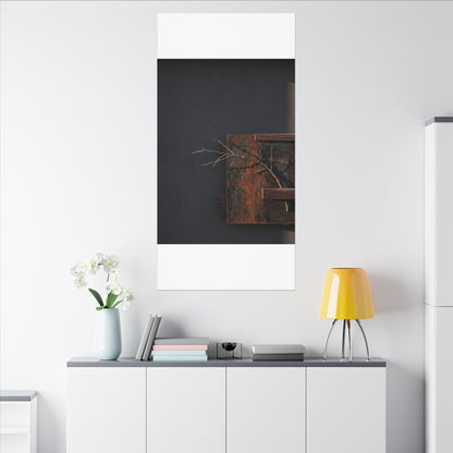 Ma Rust Patina Canvas Art - Dark Japandi Dark Texture