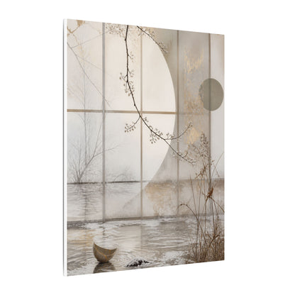 Winter Shoji Screen Japanese Pattern Canvas Art | Elegant Decor