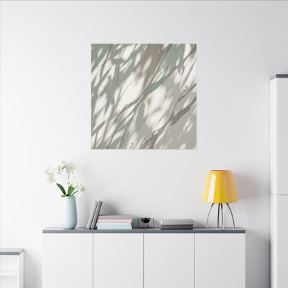 Japandi Shadow Play in Dappled | Japanese Pattern Canvas Art