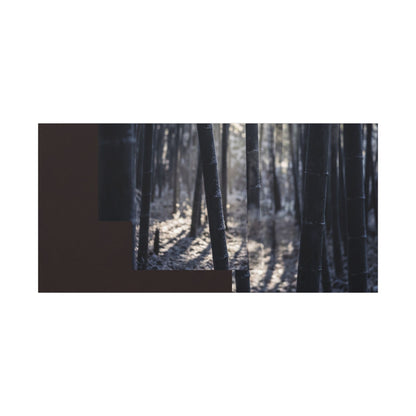 Bamboo Grove Canvas Art | Winter Dark Japandi Moody Minimal Art