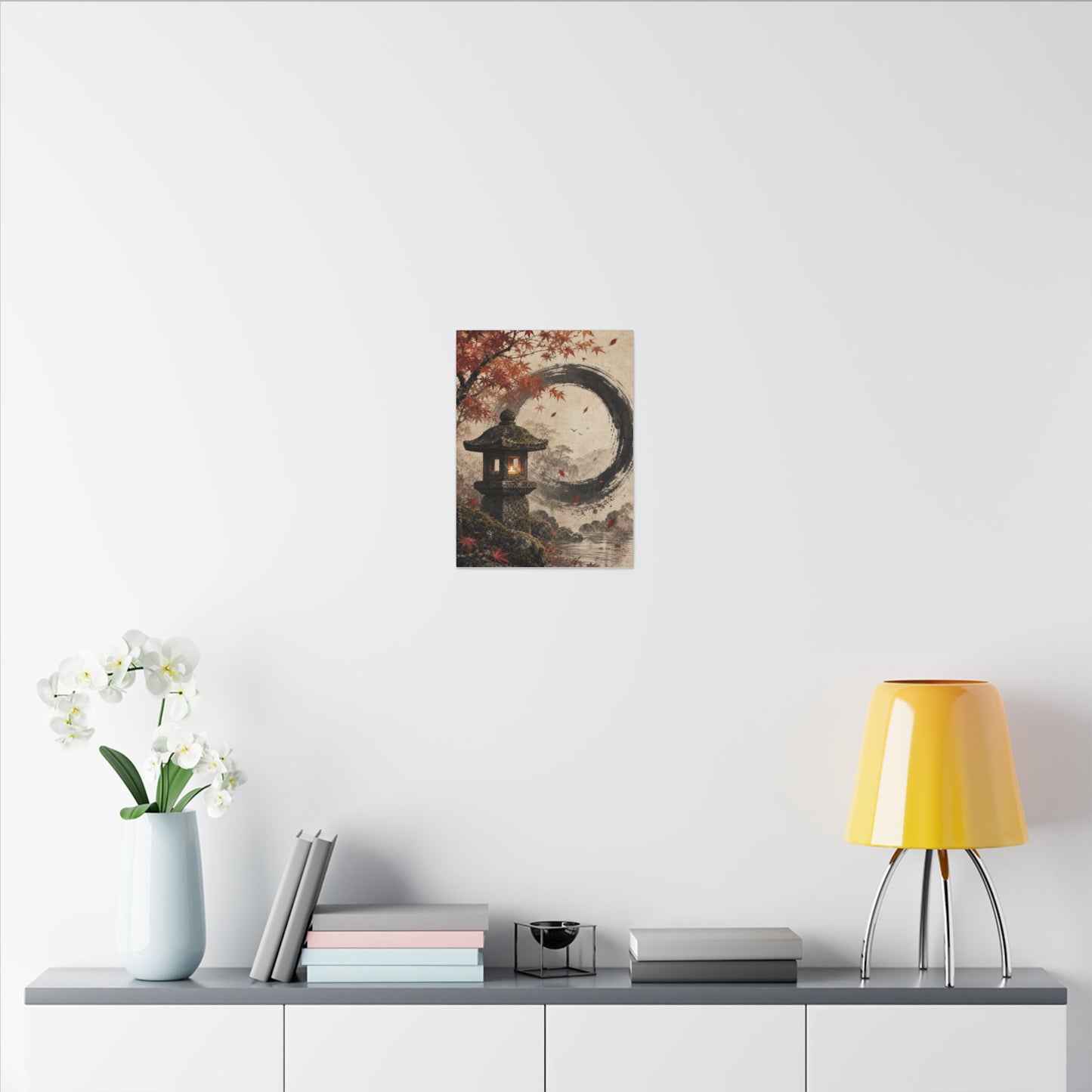 Ma Stone Lantern Canvas Art - Zen Enso