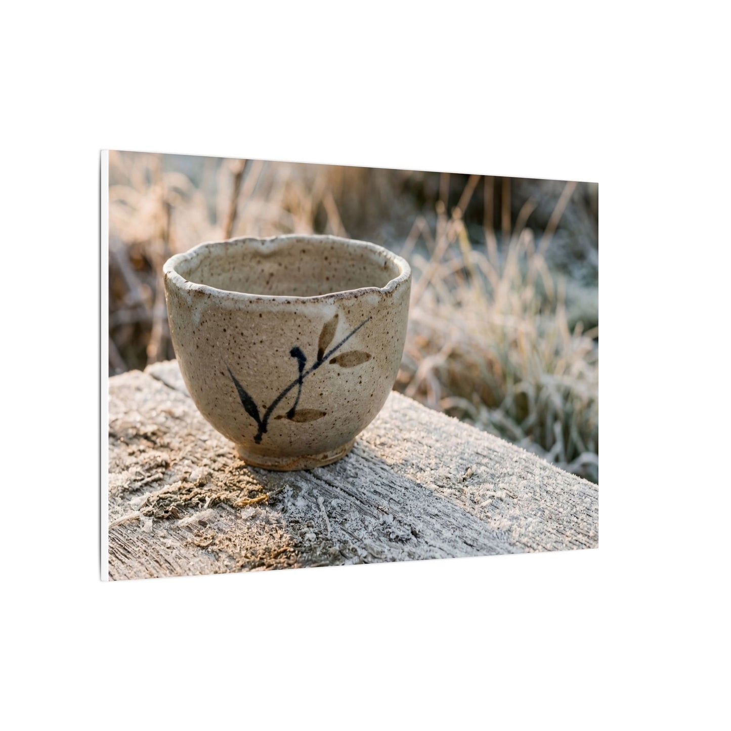 Golden Hour Ceramic Bowl Canvas Art - Japandi Ma