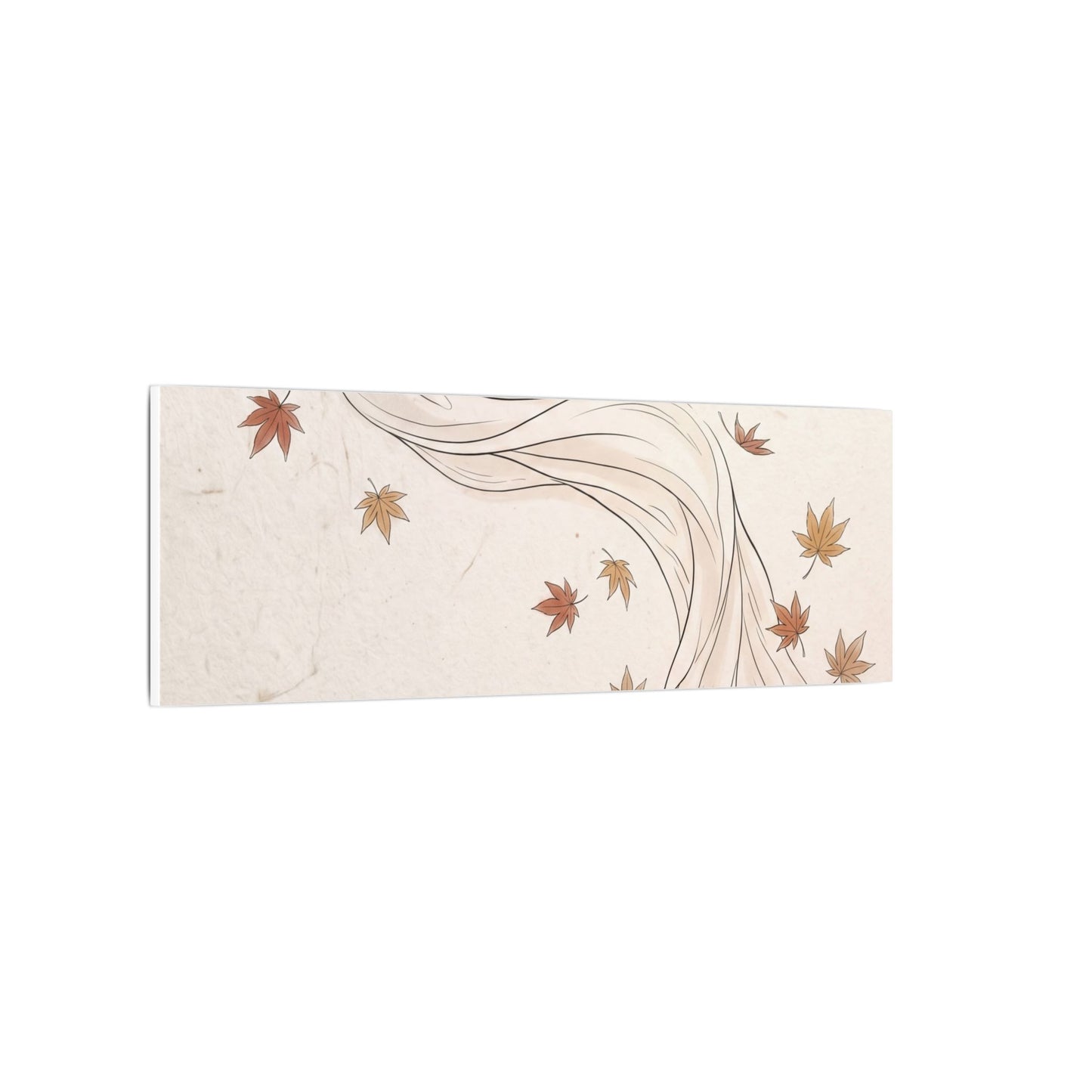 Japandi Silk Drape in Dawn | Minimal Line Canvas Art