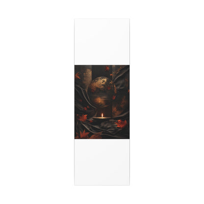 Silk Drape Autumn Canvas Art | Dark Japandi Moody Design