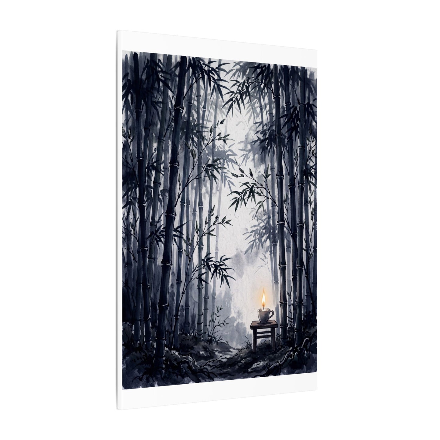 Tranquil Bamboo Grove Canvas Art - Sumi E Zen