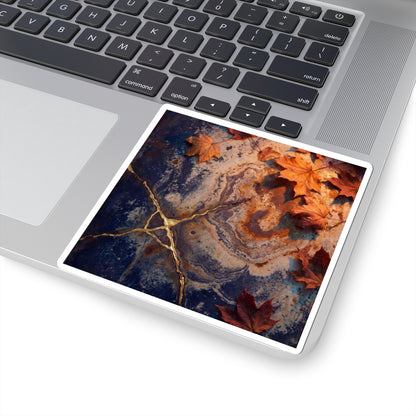 Rust Patina Gold Vein Sticker | Resilient Kintsugi Art Art Print