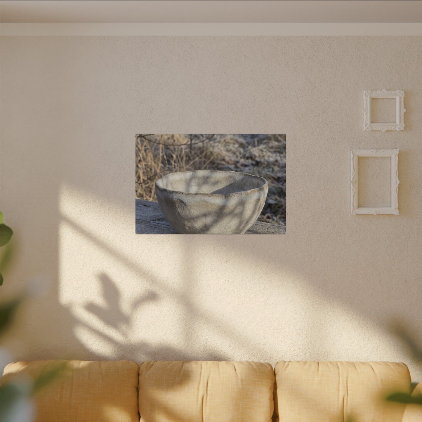 Dappled Ceramic Bowl Canvas Art - Japandi Fukinsei