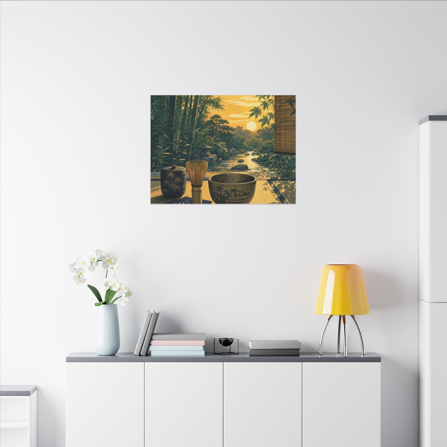 Ma Tea Ceremony Canvas Art - Zen Ukiyo E Inspired
