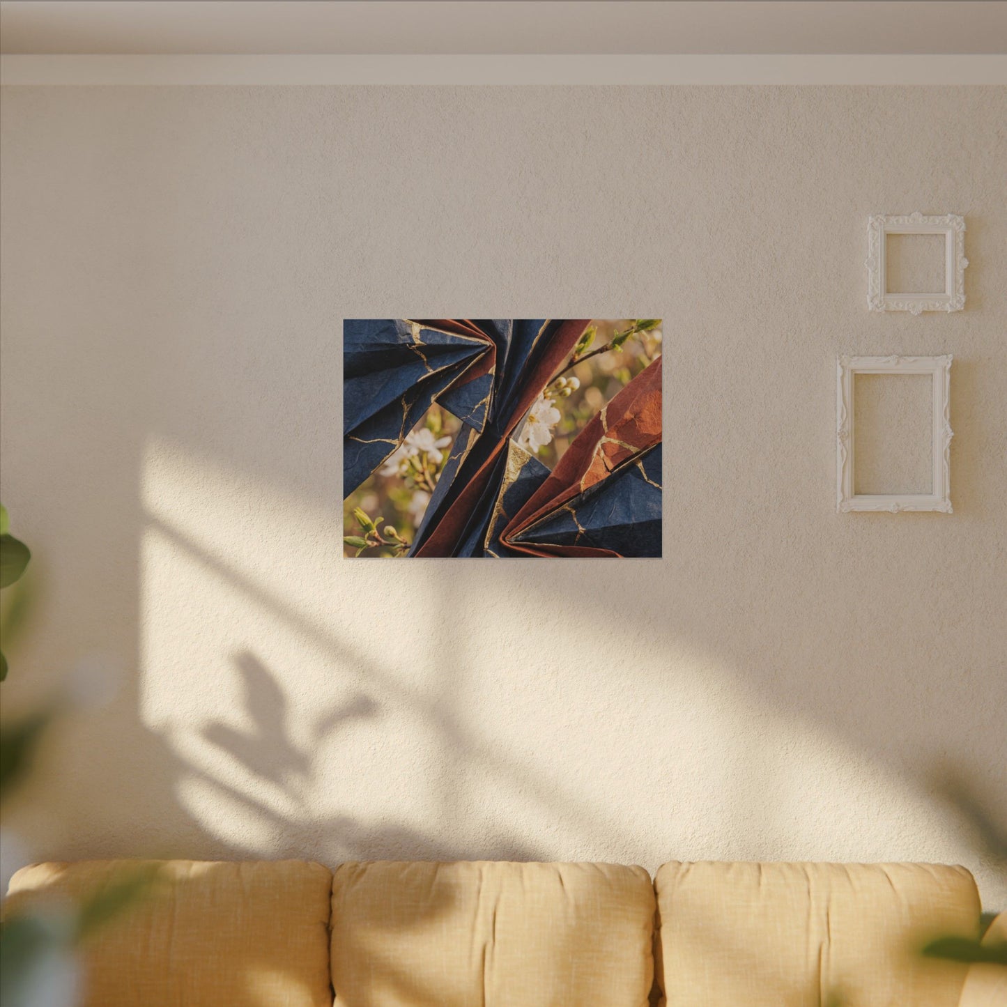 Spring Ceramic Bowl Watercolor Canvas Art | Warm Decor