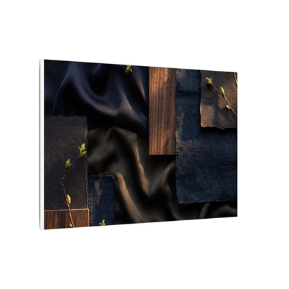 Silk Drape Spring Canvas Art | Dark Japandi Moody Design