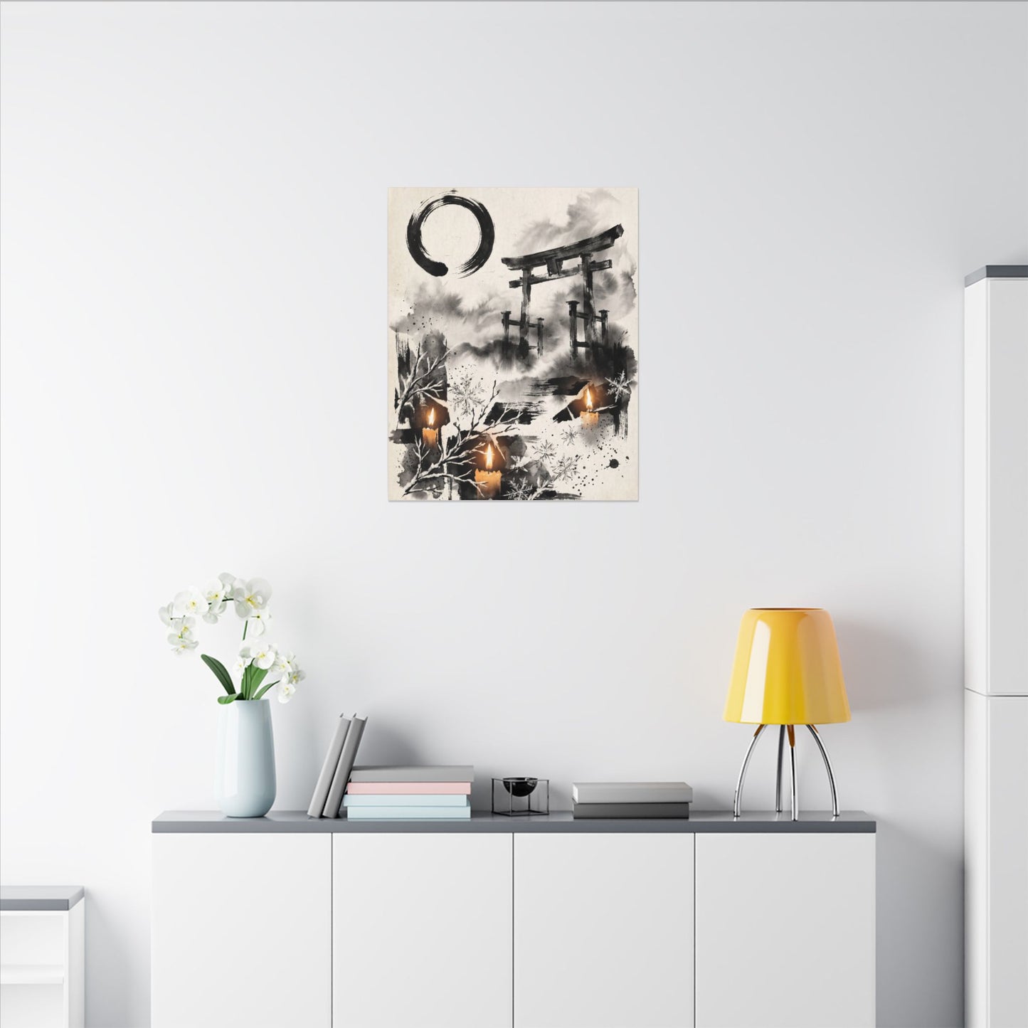Candlelight Torii Gate Canvas Art - Zen Datsuzoku