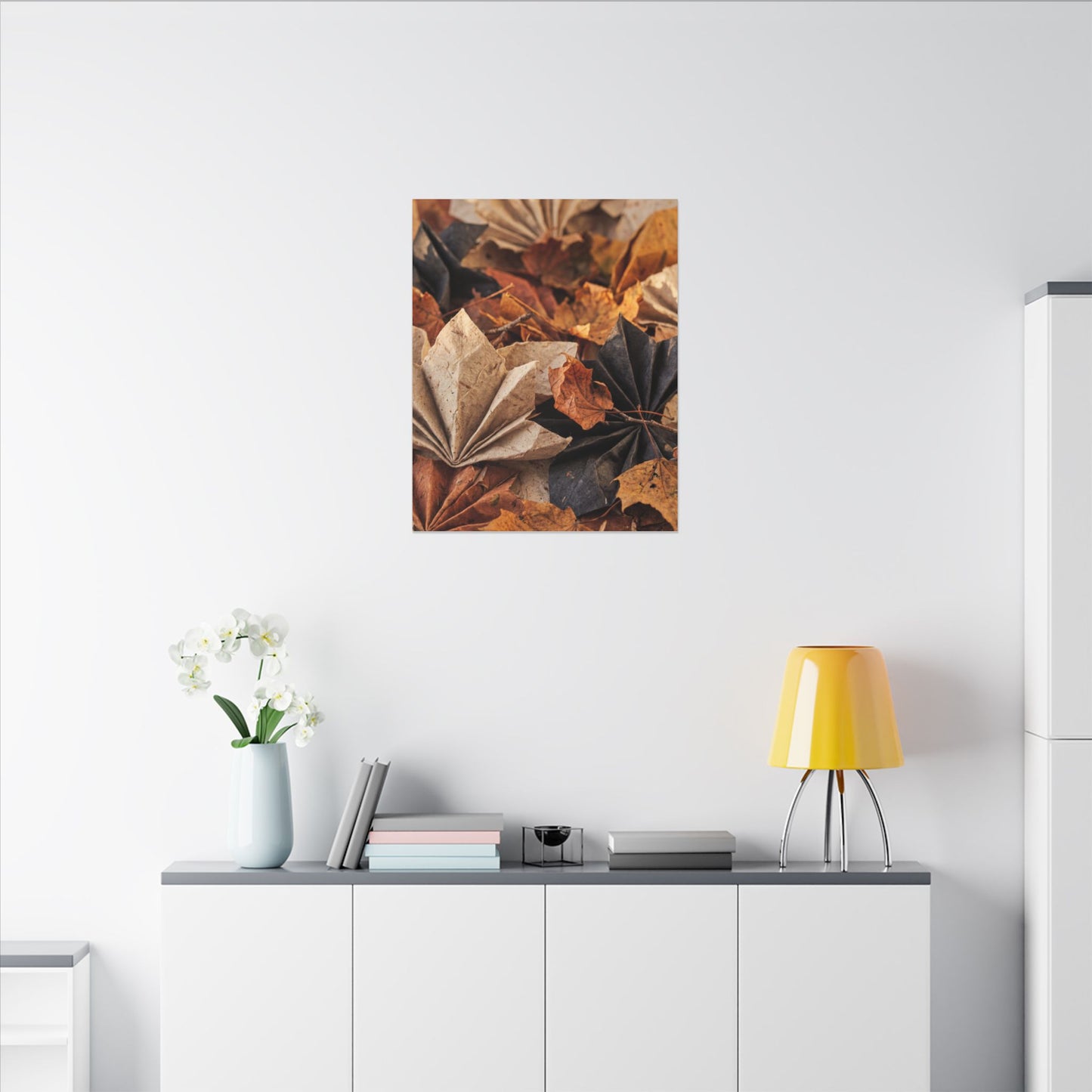 Paper Fold Texture Canvas Art | Elegant Japandi Art
