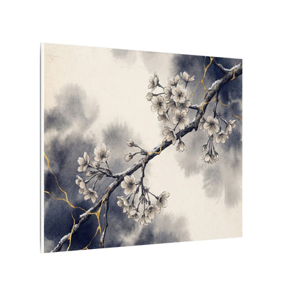 Ma Cherry Blossom Canvas Art - Kintsugi Gold Vein