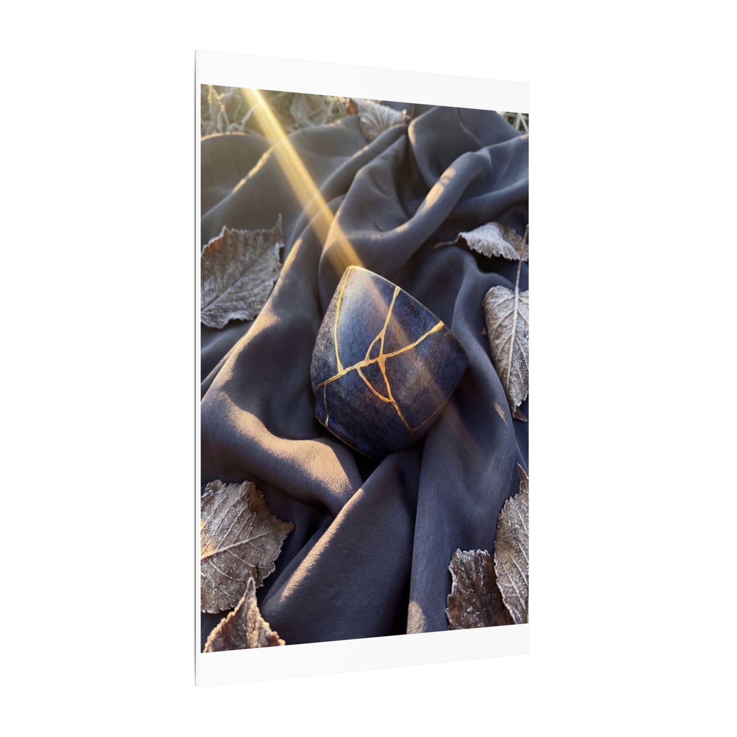 Winter Silk Drape Gold Repair Canvas Art | Artful Decor