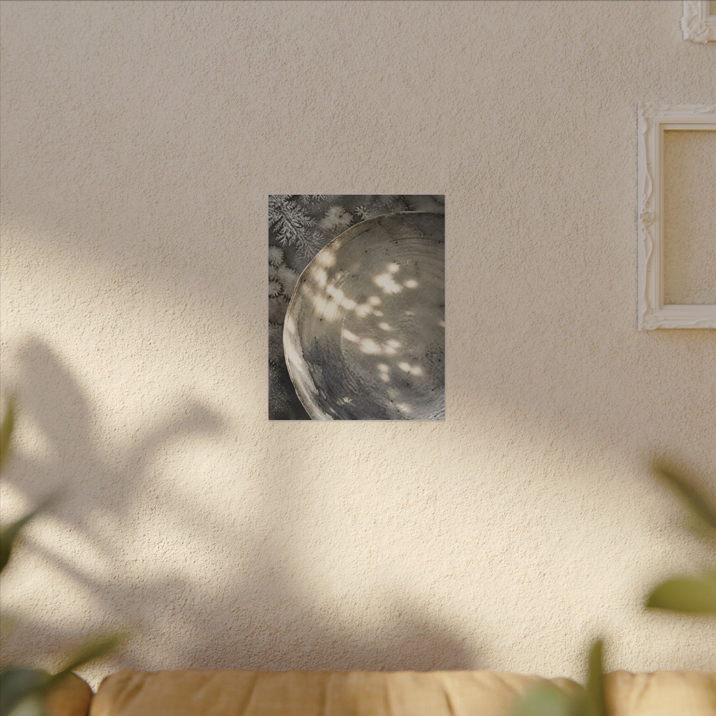 Ceramic Bowl Watercolor Canvas Art | Warm Japandi Art