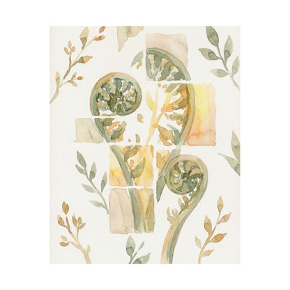 Kanso Fern Unfurling Wall Art Print - Japandi Watercolor